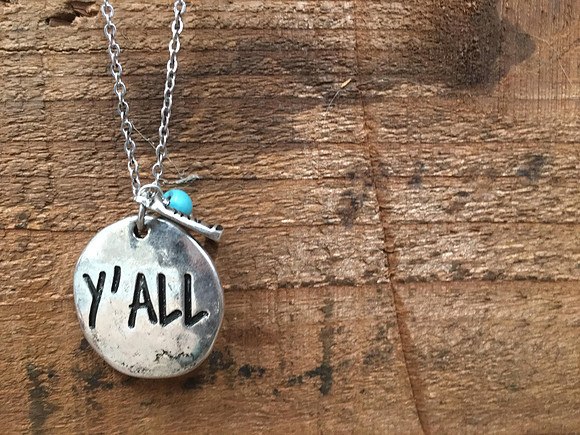 Y'all Worn Silver Necklace
