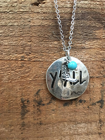 Y'all Worn Silver Necklace