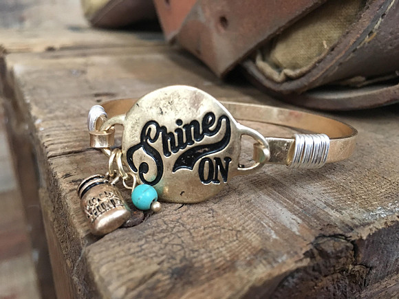 Worn Gold Moonshine Bracelet