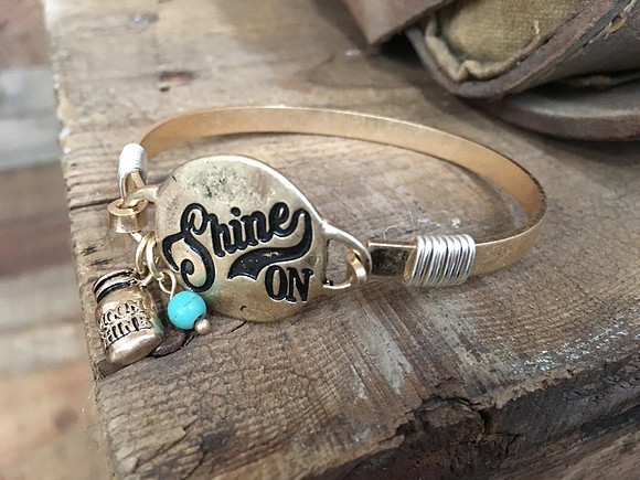 Worn Gold Moonshine Bracelet