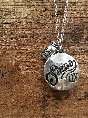 Worn Silver Moonshine Pendant